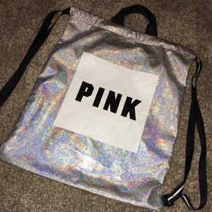 metallic silver sparkly bag